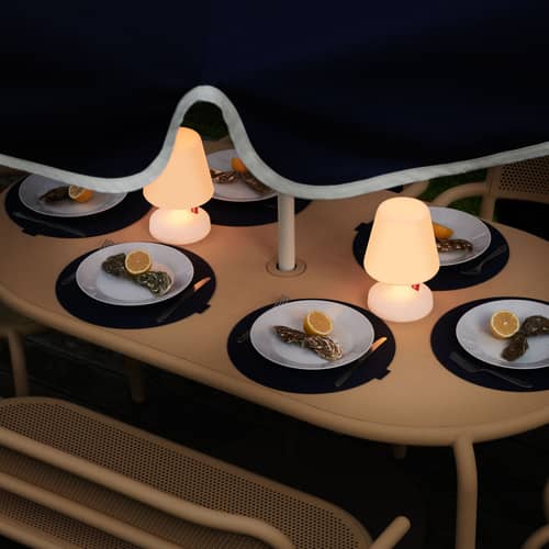 Set de 2 lampes sans fil rechargeables Edison the Petit II LED / H 25 cm - Fatboy - Blanc - Polypropylène