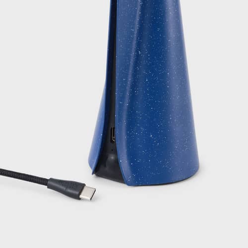 Lampe sans fil rechargeable Mantle métal bleu / Ø 8 x H 18 cm - TALA - Bleu Cobalt - Acier inoxydable
