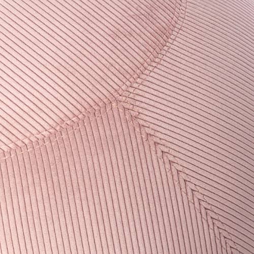 Pouf Côtelé Regular rose / Ergonomique - Ø 55 cm / Velours côtelé - BLOON PARIS - Pétale - PVC, Velours côtelé