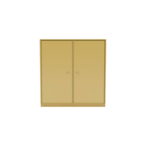 Rangement Cover Cabinet bois jaune / L 69.6 x P 30 x H 72,6 cm - 2 portes - MONTANA - Cumin 157 - MDF laqué