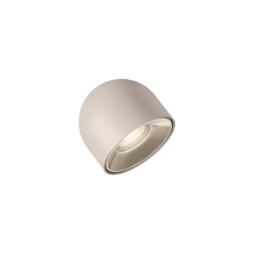 Applique Plusminus Solo métal beige / Ø 10 cm - Vibia - Beige - Aluminium