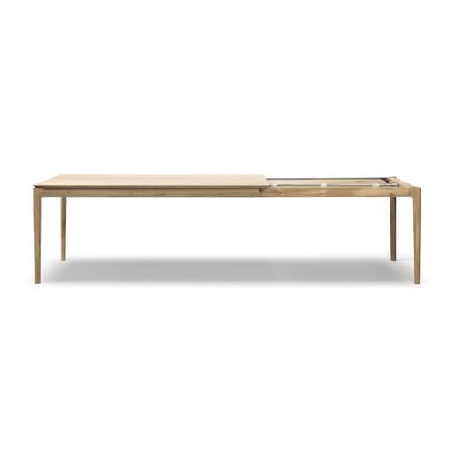 Table à rallonge Bok bois naturel / L 140 à 220 cm - 6 à 8 personnes - Ethnicraft - Chêne - Chêne massif