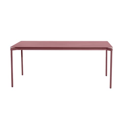 Table rectangulaire Fromme métal rouge / Aluminium - 180 x 90 cm - Petite Friture - Rouge Brun - Aluminium