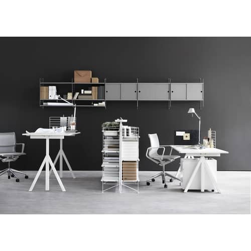 Tischbein String Works™ metall weiß für Schreibtischsystem \