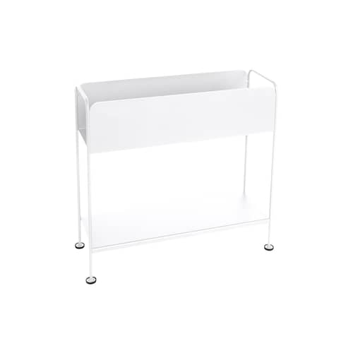 Übertopf Picolino metall weiß / Staumöbel - Metall / L 66 x H 63 cm - Fermob - Baumwollweiß - Stahl
