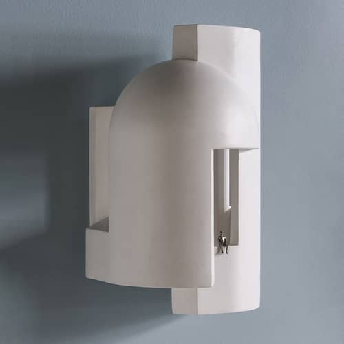 Soul Story 1 Wall light stone white gold / LED - Plaster & gold leaf - DCW éditions - Gold leaf / White - Plaster