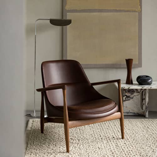 Lampada a stelo Wing metallo argento / Orientabile - Audo Copenhagen - Alluminio lucido - Acciaio, Alluminio