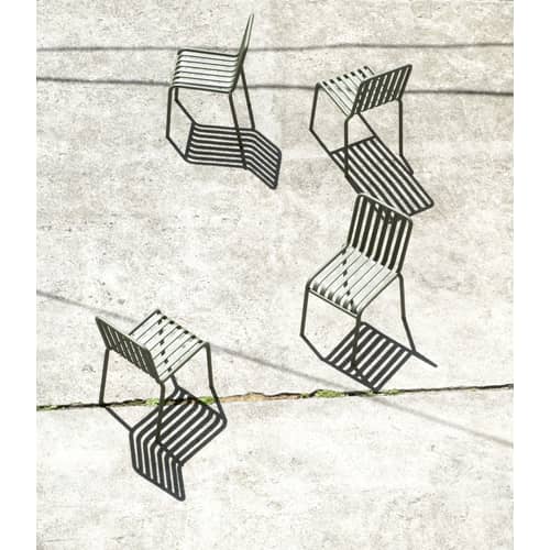 Chaise empilable Palissade métal gris / Bouroullec, 2016 - Hay - Gris clair - Acier laqué époxy