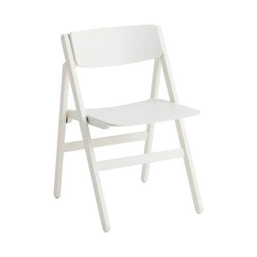 Chaise pliante Backflip bois blanc - Hay - Blanc crème - Contreplaqué de hêtre moulé, Hêtre massif