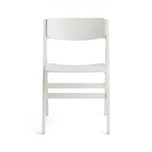 Chaise pliante Backflip bois blanc - Hay - Blanc crème - Contreplaqué de hêtre moulé, Hêtre massif