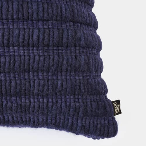 Coussin Ridge bleu / 45 x 45 cm - Tissé main - Tom Dixon - Indigo - Coton, Laine