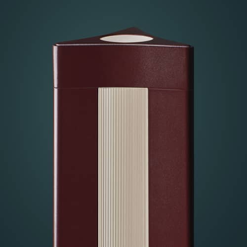 Chiaroscura Floor lamp metal red / H 183 cm - Aluminium - Foscarini - Dark red - PMMA, Varnished aluminium