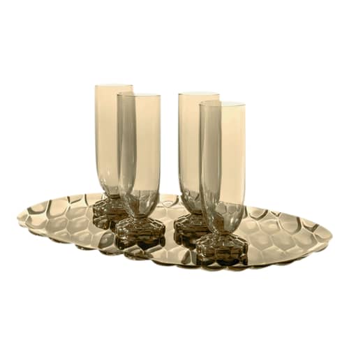 Flûte à champagne Jellies Family plastique vert / H 17 cm - Kartell - Vert - PMMA