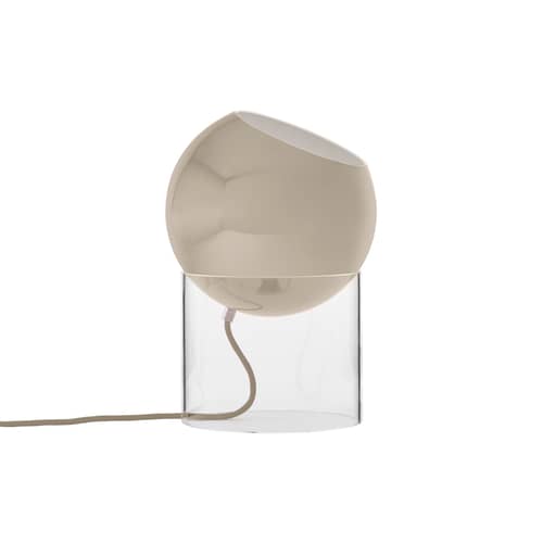Lampada da tavolo Topan VP13 metallo beige / H 31 cm - Verner Panton, 1959 - &tradition - Grigio - Acrilico, Alluminio laccato
