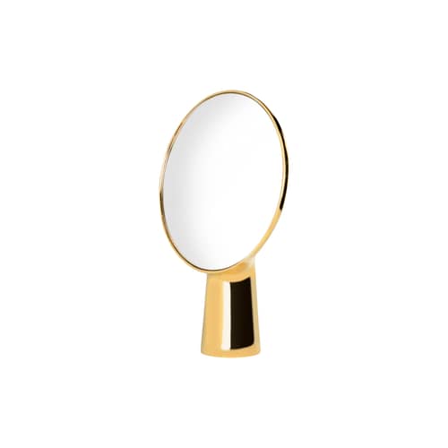Miroir à poser Cyclope / H 46,5 cm - Moustache - Or - Terre cuite émaillée