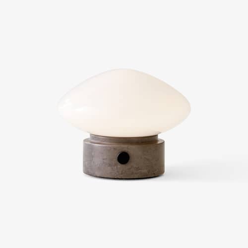 Schnurlosleuchte Mist AP21 marmor grau - &tradition - Warmes Grau - Marmor, mundgeblasenes Glas