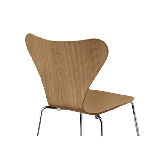 Sedia impilabile Série 7 legno naturale Legno naturale - Fritz Hansen - Noce - Acciaio, Compensato di noce
