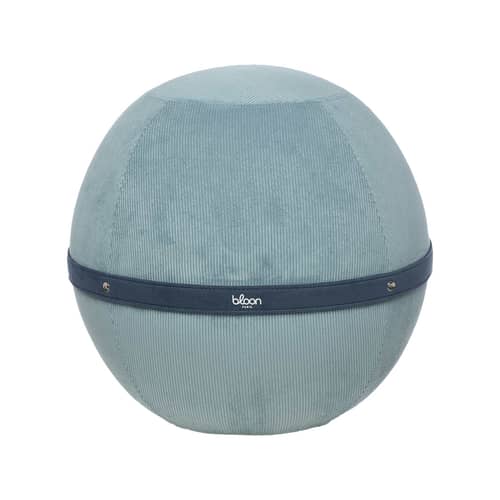 Sitzkissen Côtelé XL textil blau / Ergonomisch - Ø 65 cm / Gerippter Samt - BLOON PARIS - Heidelbeerfarben - gerippter Samt, PVC