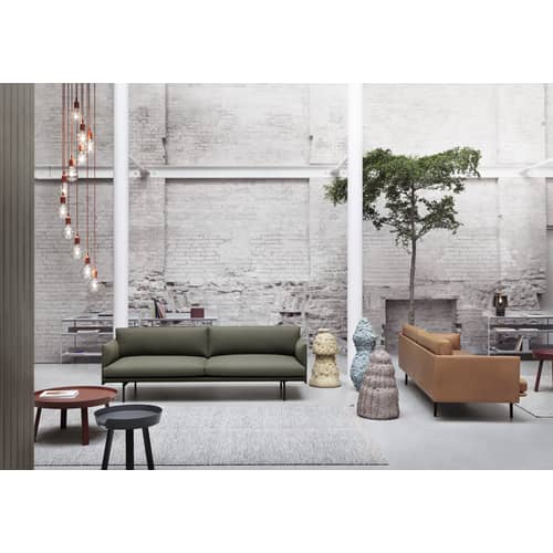 Suspension E27 plastique bleu / Silicone - Ampoule incluse - Muuto - Bleu - Silicone