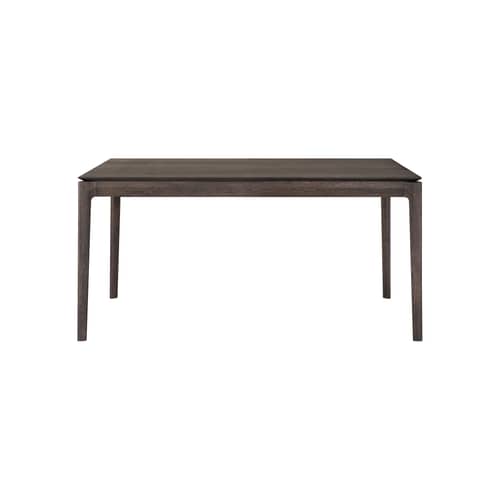 Table à rallonge Bok / L 160 à 240 cm - 6 à 10 personnes - Ethnicraft - Chêne brun - Chêne massif teinté