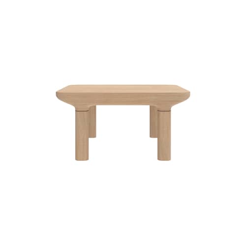Couchtisch Camille holz natur Holz - 62 x 50 x H 29,5 cm - Hartô - Eiche - eichenfurnierte Holzfaserplatte, massive Eiche