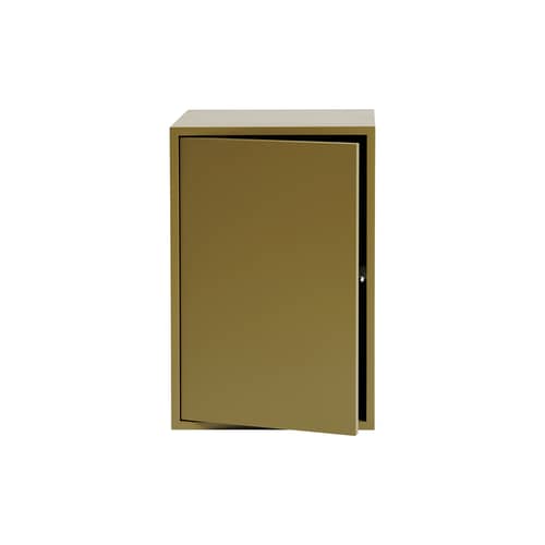 Étagère Stacked / Large 43x65 cm - Avec porte - Muuto - Vert kaki - MDF peint