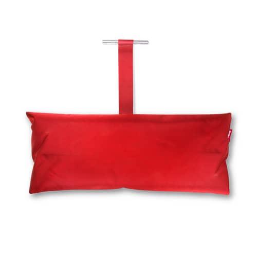 Hamac avec support Headdemock Deluxe rouge / Polyester - Avec coussin & housse - Fatboy - Rouge - Acier, Mousse, Tissu polyester