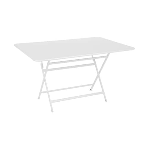 Klapptisch Caractère metall weiß / 128 x 90 cm - 6 Personen / Metall - Fermob - Baumwollweiß - Stahl