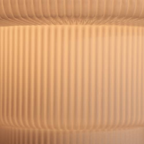 Lampe de table Ripple verre blanc / Ø 28 x H 28 cm - Ferm Living - Blanc - Verre soufflé bouche