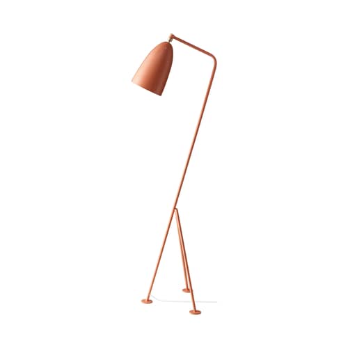 Lampadaire Gräshoppa métal rose / Grossman- Réédition 1947 - Gubi - Vieux rose - Acier thermolaqué