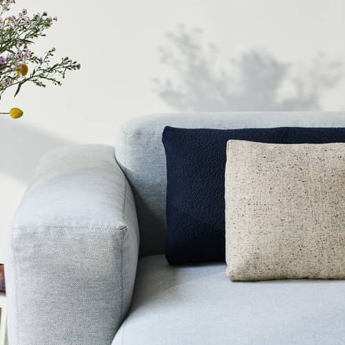 Canapé d\'angle Mags Soft Low Armrest n°3 / 2,5 places - L 256.5 cm / Accoudoir gauche - Hay - Accoudoir gauche / Gris clair (Tissu Mode) -  Duvet, Bois, Mousse polyuréthane HR, Ressorts, Tissu