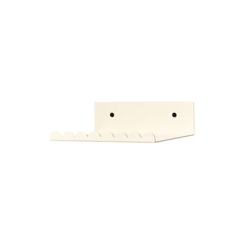 Mensola a muro Vibes Small metallo bianco / L 20 cm - NOBODINOZ - Avorio - Acciaio laccato