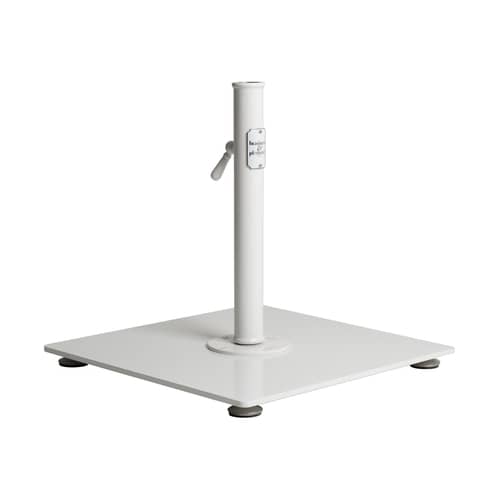 Pied de parasol The Classic Large métal blanc / 41 Kg - Pour mât de 2,5 à 5,08 cm - BUSINESS & PLEASURE - Blanc Antique - Acier carbone