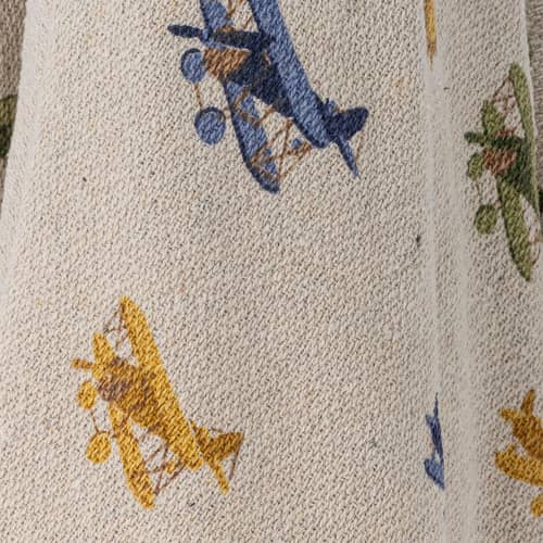 Plaid enfant Plane tissu beige / 160 x 130 cm - Bloomingville - Plane - Coton recyclé