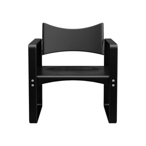 Poltrona Series 270 F legno nero / Verner Panton (1965) - Verpan - Nero - Compensato di betulla laccato