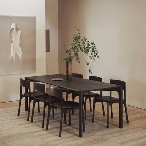 PI Rectangular table wood brown / 180 x 90 cm - 8 people - Ethnicraft - Dark Brown Teak - Solid teak