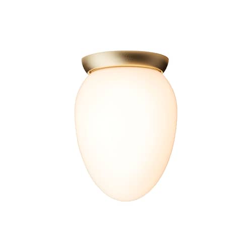 Rizzatto 171 Ceiling light glass white / Ø 17 cm - NUURA - Ø 17 cm - Aluminium, Mouth blown glass
