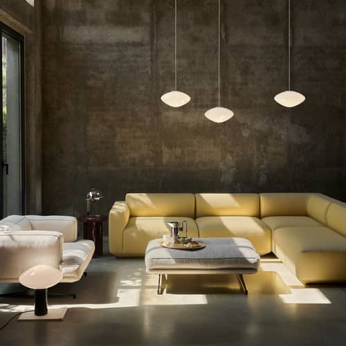 Sospensione Mist AP15 vetro bianco / Ø 25 x H 13 cm - &tradition - Ø 25 / Bianco - Vetro soffiato a bocca