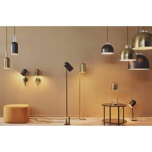 Suspension Luceo Cylindre / Ø 12 x H 35 cm - Métal & verre - AYTM - Noir - Fer peint, Verre
