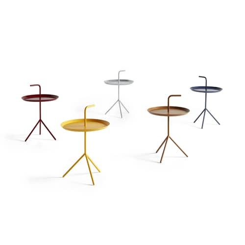 Table basse Don\'t leave Me métal jaune / Ø 38 x H 42,7 cm - Hay - Jaune soleil - Acier laqué