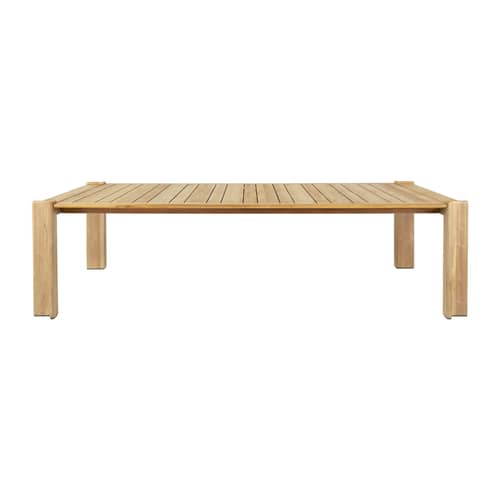 Table rectangulaire Atmosfera bois naturel / 281 x 105 cm - 8 personnes / Teck / Seconde vie - Gubi - 281 x 105 cm / Teck - Teck massif certifié
