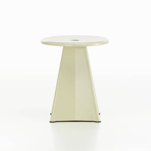 Tabouret Métallique / Jean Prouvé, 1936 - Vitra - Blanc Colombe - Acier