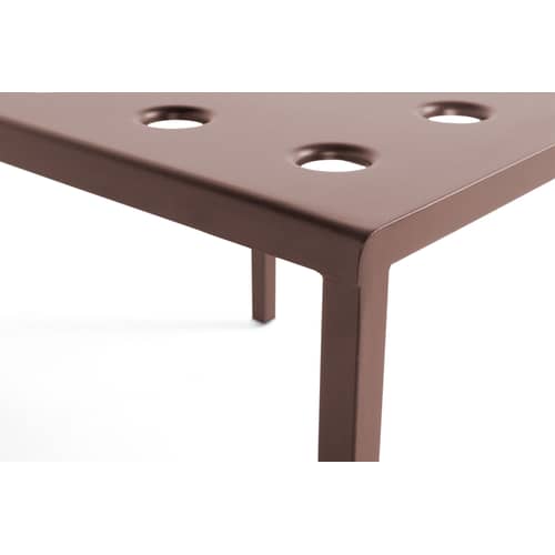 Tavolino Balcony metallo rosso / 50 x 51,5 cmx H 39 cm - Acciaio - Hay - Ossido rosso - Acciaio verniciato a polvere