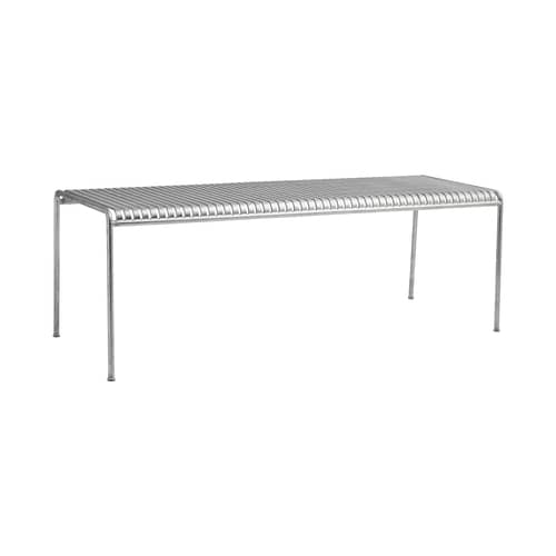 Tavolo rettangolare Palissade metallo / 220 x 90 cm - Hay - Acciaio galvanizzato - Acciaio zincato a caldo