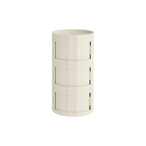 Ablage Facet High plastikmaterial beige / H 65 cm - 3 Türen - Hay - Eierschale - Recyceltes ABS