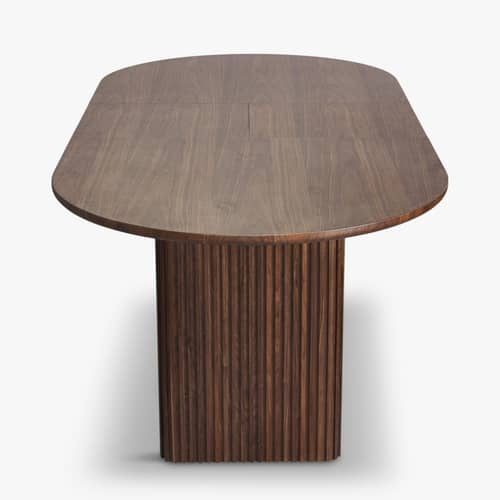 Tavolo con prolunga Adriano legno marrone / L 150-190 cm - da 4 a 6 persone - NV GALLERY - Effetto noce - Bois composite, Placage noyer