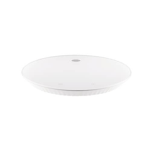 Balance de cuisine électronique Plissé plastique blanc / Batterie rechargeable - Alessi - Blanc - Résine thermoplastique, Verre trempé