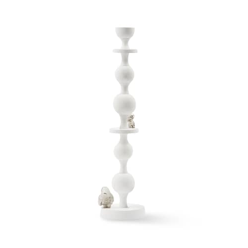 Bougeoir Climbing Pole XL métal / H 42 cm - Pols Potten - Blanc - Aluminium