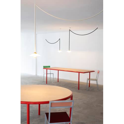 Chaise Alu Chair    / Aluminium - valerie objects - Assise Bordeaux / Dossier rose - Aluminium