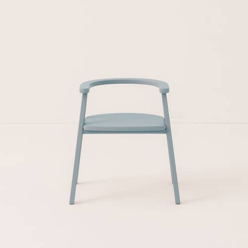 Chaise enfant Growing Green bois bleu - NOBODINOZ - Bleu ciel - Hêtre massif